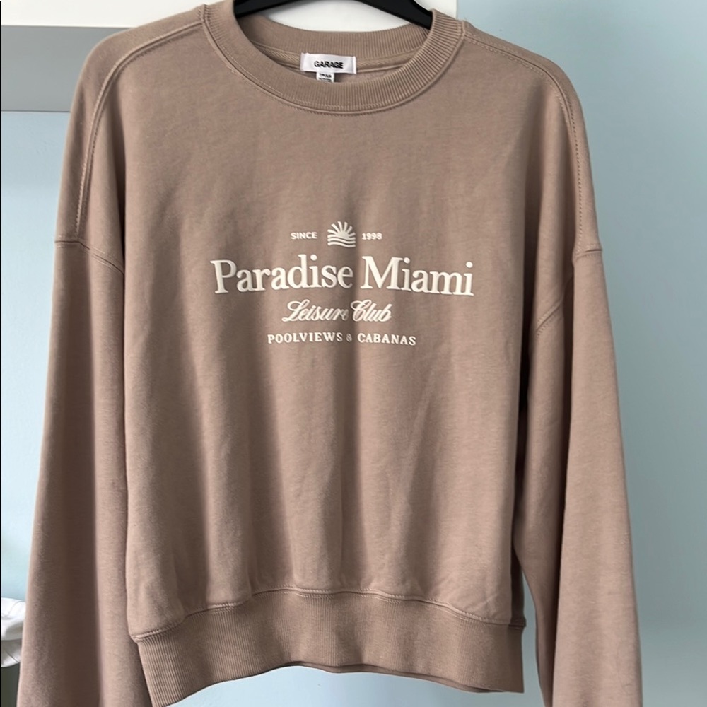 Garage Tan Paradise Miami Sweatshirt- new